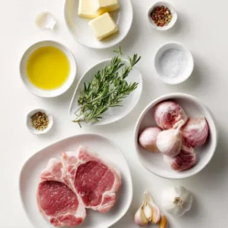 Ingredients for Garlic Butter Pan-Seared Pork Chops