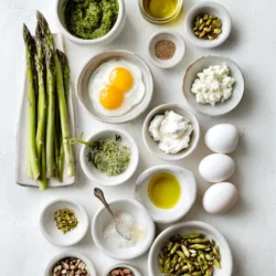 Ingredients for Spring Pistachio Pesto Pizza with Asparagus and Ricotta