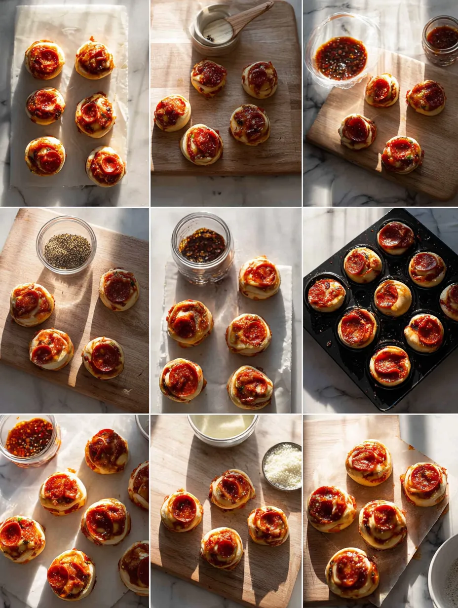 Step by step instructions for Hot Honey Pepperoni Pizza Rolls: The Ultimate Guide to Flavorful Snacking