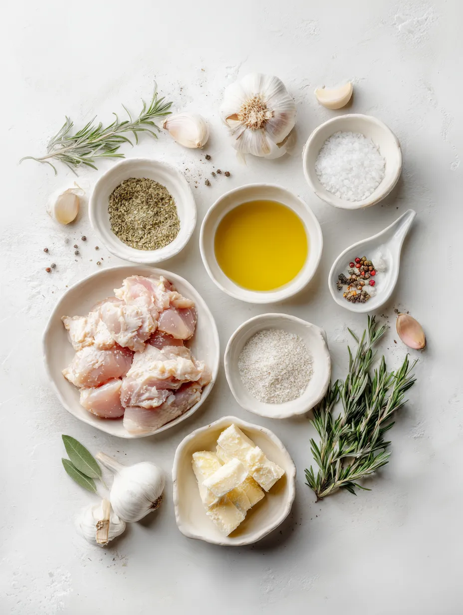 Ingredients for Slow Cooker Garlic Parmesan Chicken Stew
