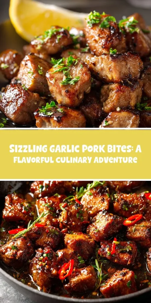 This sizzling garlic pork bites: a flavorful culinary adventure is a simple dinner recipe made with everyday ingredients. Perfect for busy days and family meals.