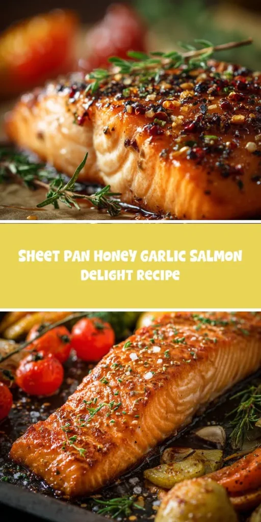 This sheet pan honey garlic salmon delight recipe is a simple dinner recipe made with everyday ingredients. Perfect for busy days and family meals.