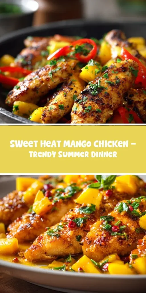 This sweet heat mango chicken &ndash; trendy summer dinner is a simple dinner recipe made with everyday ingredients. Perfect for busy days and family meals.