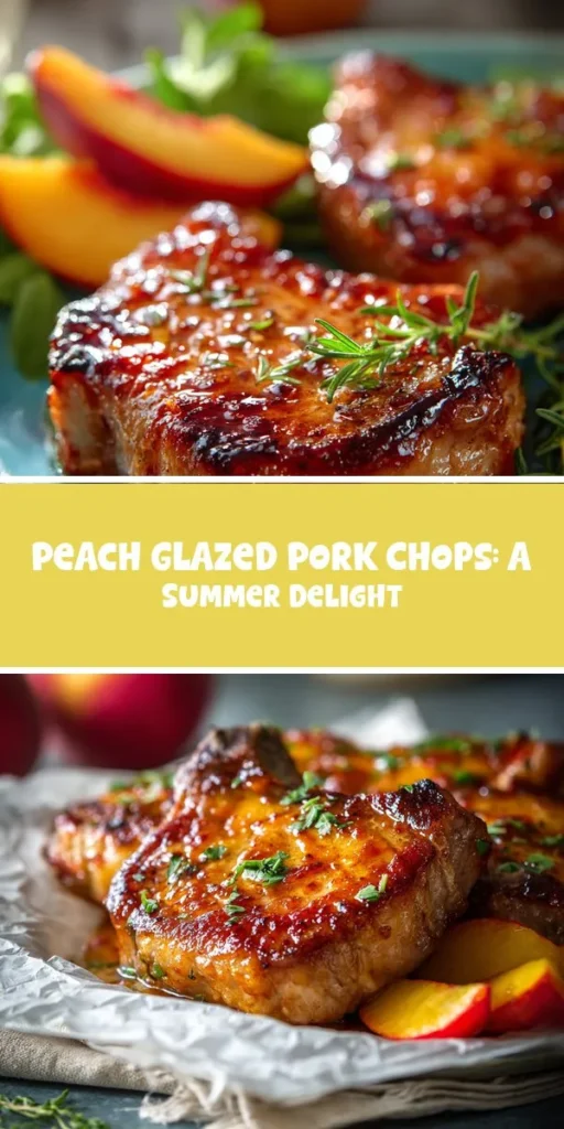 This peach glazed pork chops: a summer delight is a simple dinner recipe made with everyday ingredients. Perfect for busy days and family meals.