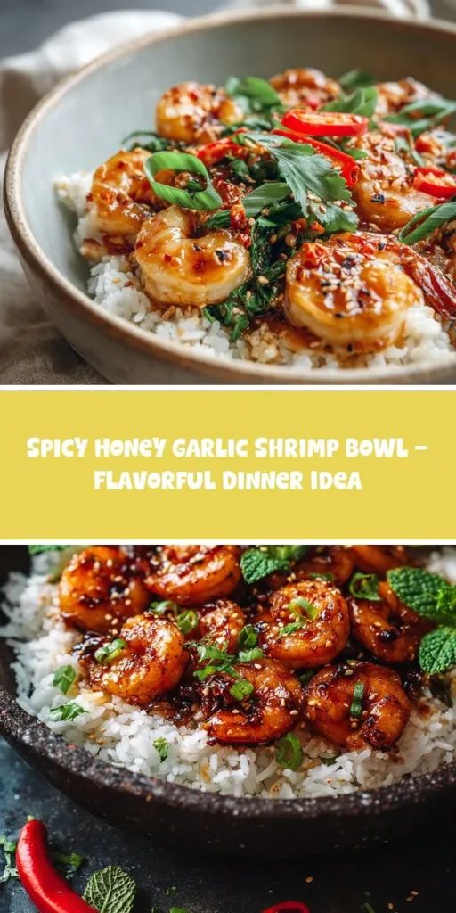 This spicy honey garlic shrimp bowl &ndash; flavorful dinner idea is a simple dinner recipe made with everyday ingredients. Perfect for busy days and family meals.