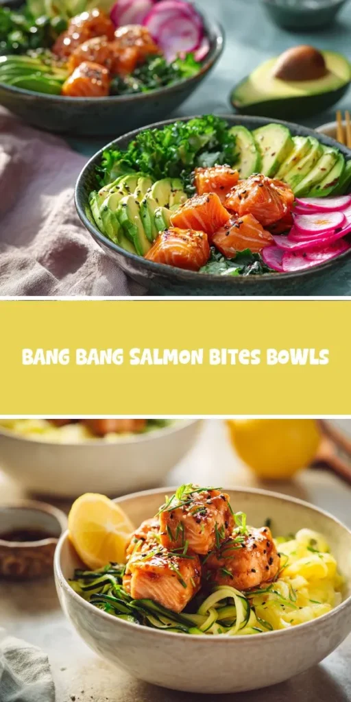 This bang bang salmon bites bowls is a simple dinner recipe made with everyday ingredients. Perfect for busy days and family meals.