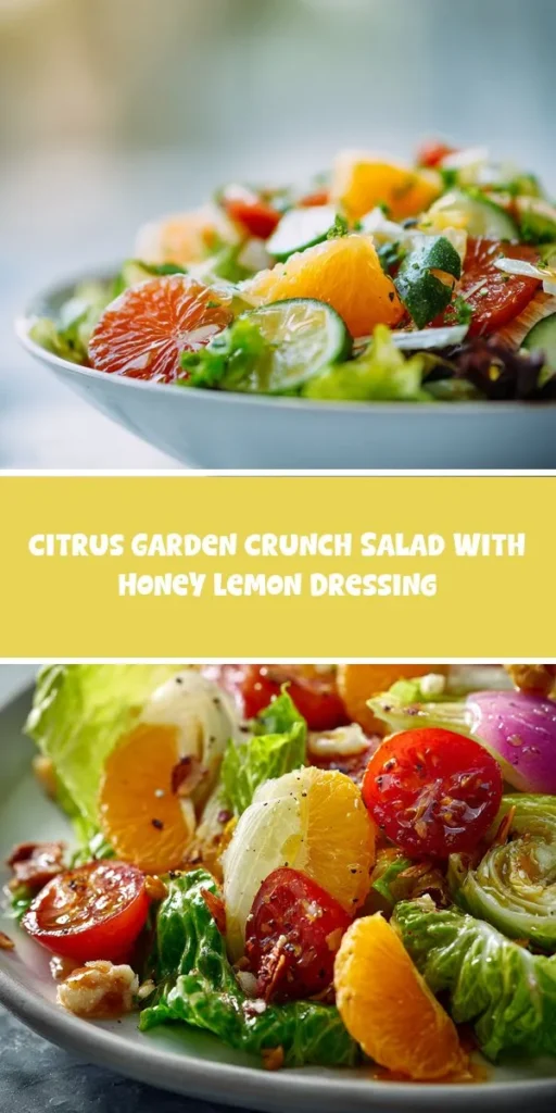 This citrus garden crunch salad with honey lemon dressing is a simple lunch recipe made with everyday ingredients. Perfect for busy days and family meals.