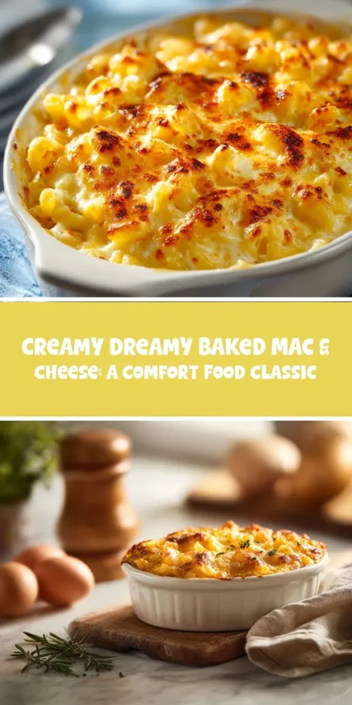 This creamy dreamy baked mac & cheese: a comfort food classic is a simple dinner recipe made with everyday ingredients. Perfect for busy days and family meals.
