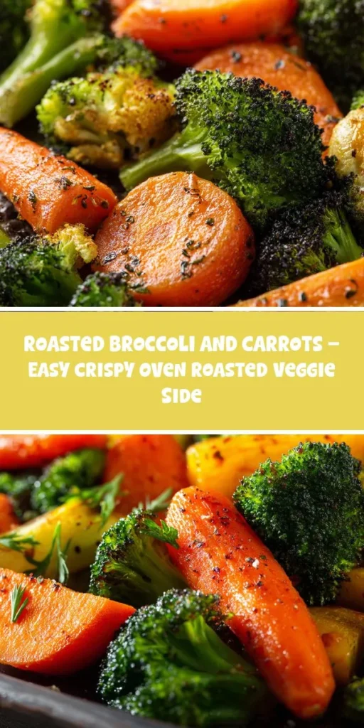 This roasted broccoli and carrots &ndash; easy crispy oven roasted veggie side is a simple dinner recipe made with everyday ingredients. Perfect for busy days and family meals.