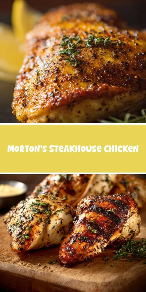 This morton's steakhouse chicken is a simple dinner recipe made with everyday ingredients. Perfect for busy days and family meals.