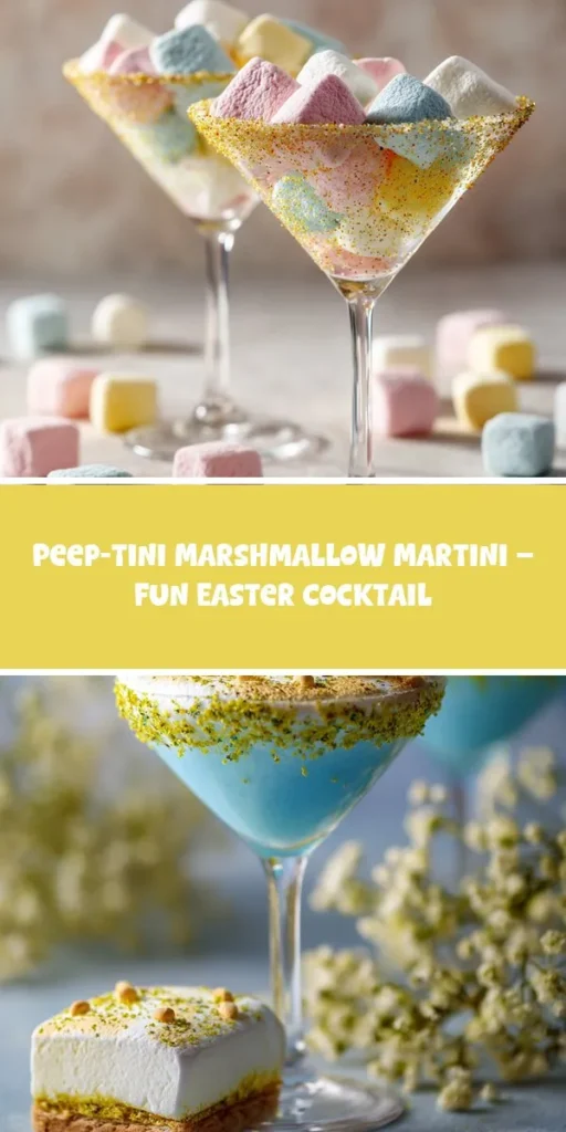 This peep-tini marshmallow martini &ndash; fun easter cocktail is a simple drink recipe made with everyday ingredients. Perfect for busy days and family meals.