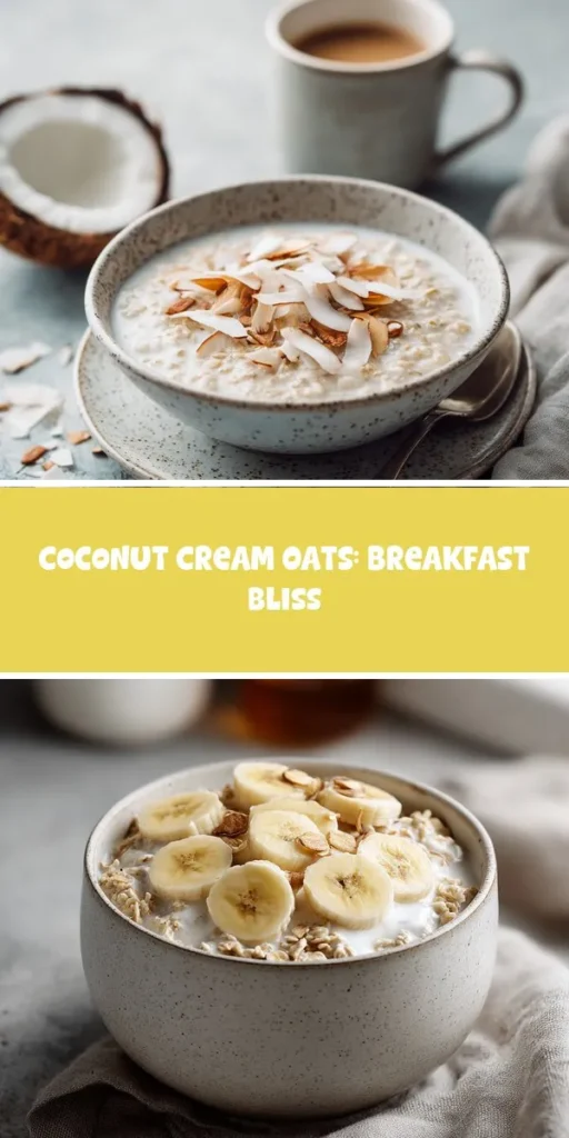 This coconut cream oats: breakfast bliss is a simple breakfast recipe made with everyday ingredients. Perfect for busy days and family meals.