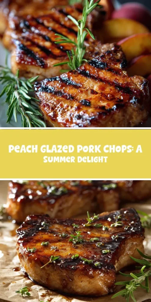 This peach glazed pork chops: a summer delight is a simple dinner recipe made with everyday ingredients. Perfect for busy days and family meals.