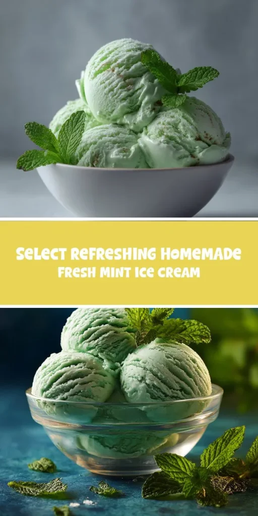 This select refreshing homemade fresh mint ice cream is a simple dessert recipe made with everyday ingredients. Perfect for busy days and family meals.