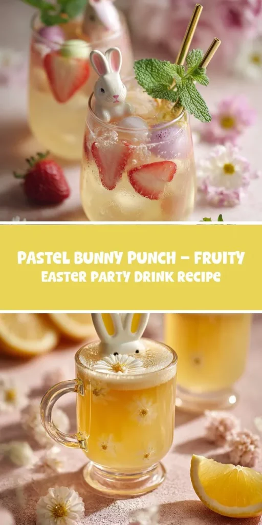 This pastel bunny punch &ndash; fruity easter party drink recipe is a simple drink recipe made with everyday ingredients. Perfect for busy days and family meals.