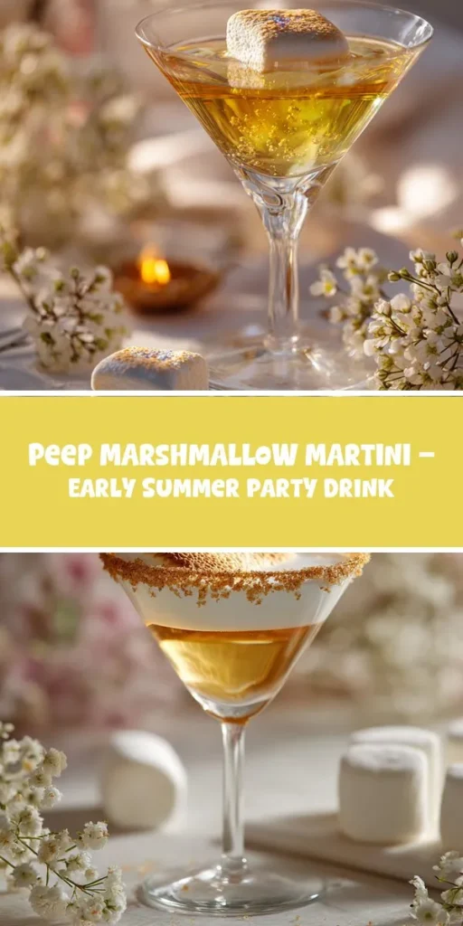 This peep marshmallow martini &ndash; early summer party drink is a simple drink recipe made with everyday ingredients. Perfect for busy days and family meals.