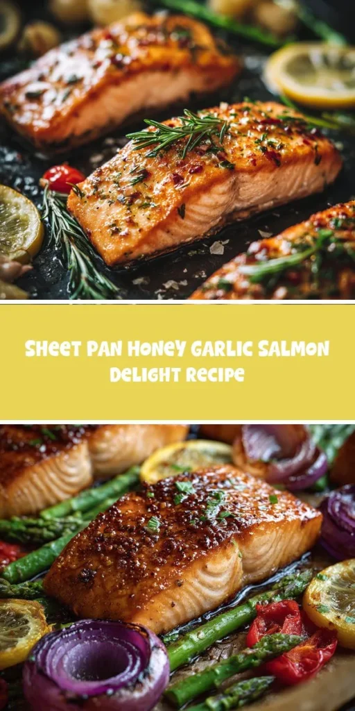 This sheet pan honey garlic salmon delight recipe is a simple dinner recipe made with everyday ingredients. Perfect for busy days and family meals.