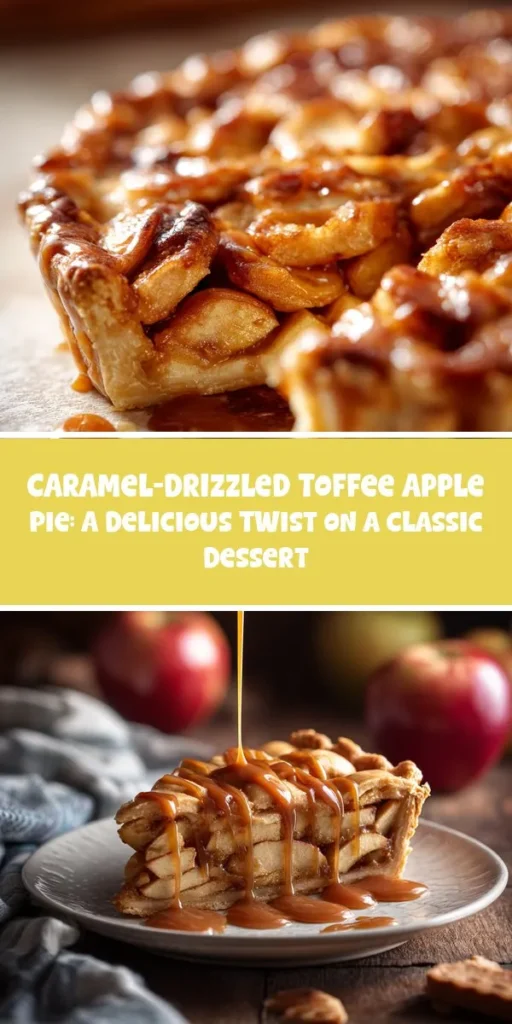 This caramel-drizzled toffee apple pie: a delicious twist on a classic dessert is a simple dinner recipe made with everyday ingredients. Perfect for busy days and family meals.