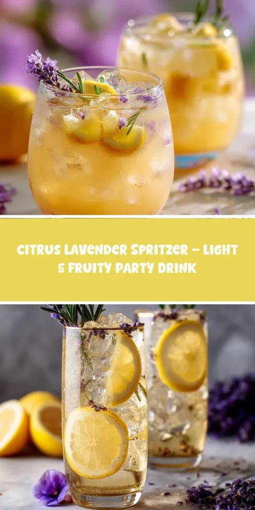 This citrus lavender spritzer &ndash; light & fruity party drink is a simple drink recipe made with everyday ingredients. Perfect for busy days and family meals.