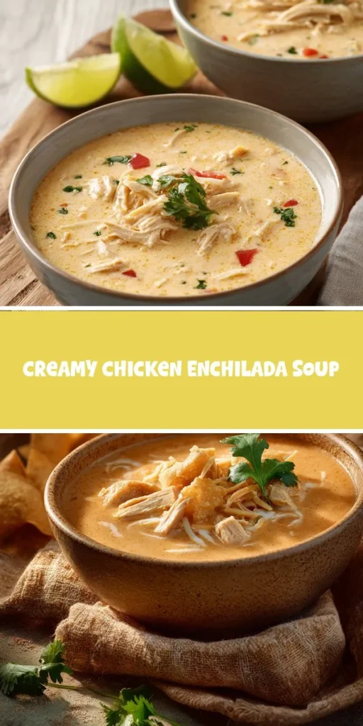 This creamy chicken enchilada soup is a simple dinner recipe made with everyday ingredients. Perfect for busy days and family meals.