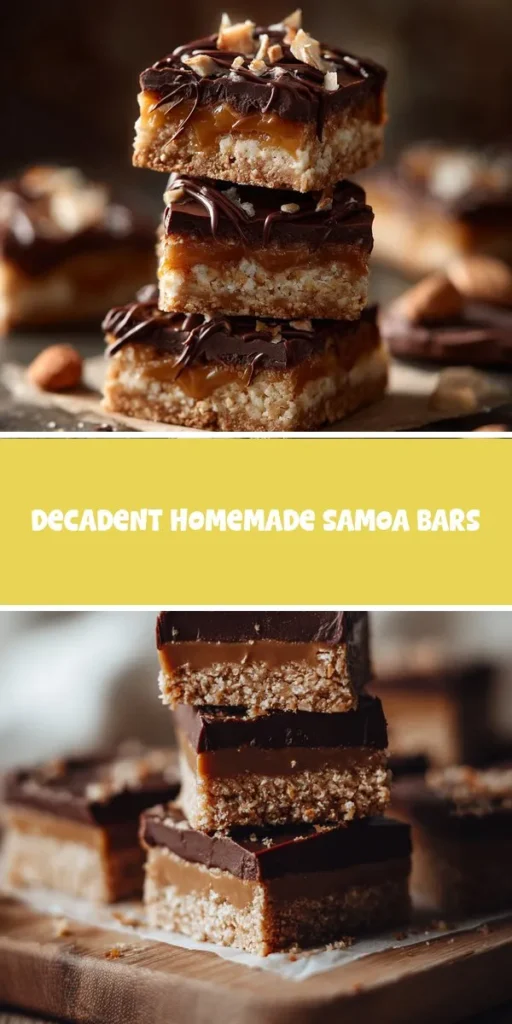 This decadent homemade samoa bars is a simple dinner recipe made with everyday ingredients. Perfect for busy days and family meals.