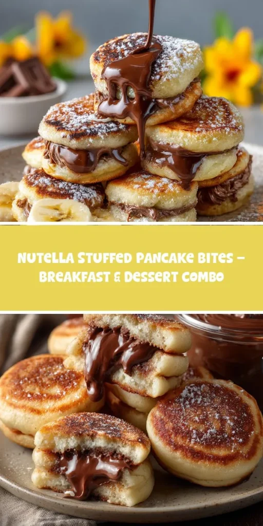 This nutella stuffed pancake bites &ndash; breakfast & dessert combo is a simple breakfast recipe made with everyday ingredients. Perfect for busy days and family meals.