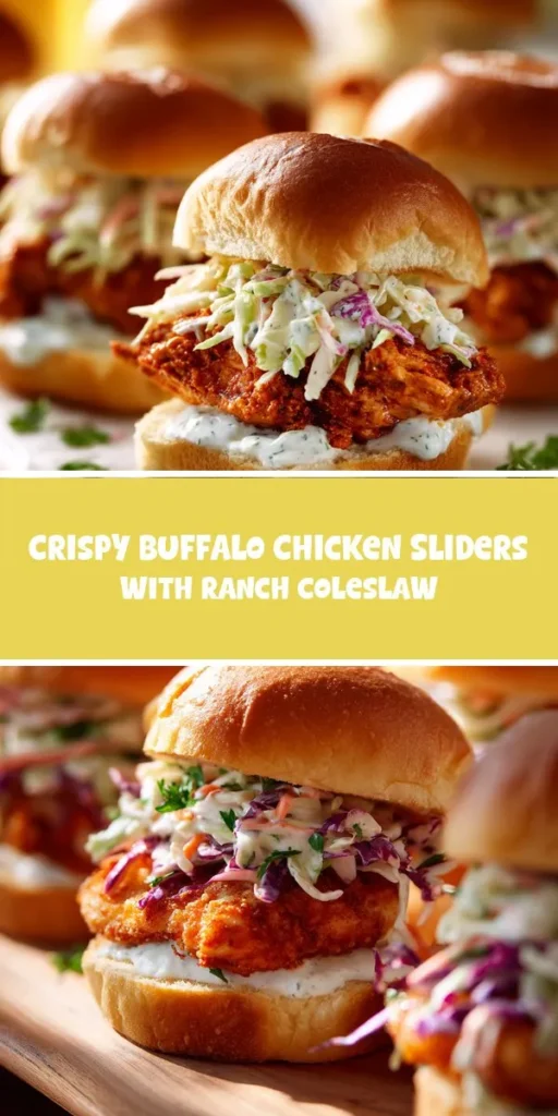 This crispy buffalo chicken sliders with ranch coleslaw is a simple dinner recipe made with everyday ingredients. Perfect for busy days and family meals.