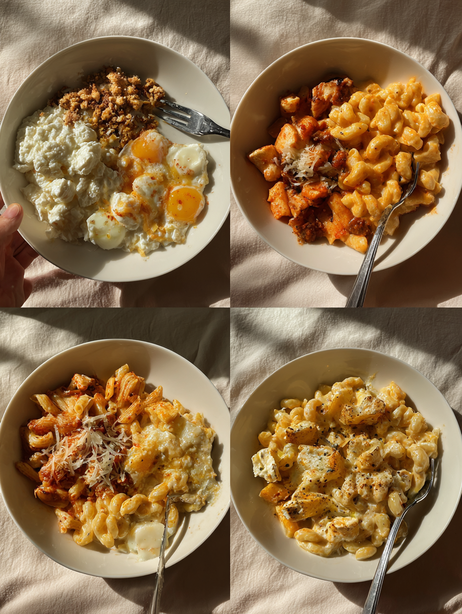 Steps for Cottage Cheese Pizza Bowl 30g Protein in Under 5 Minutes