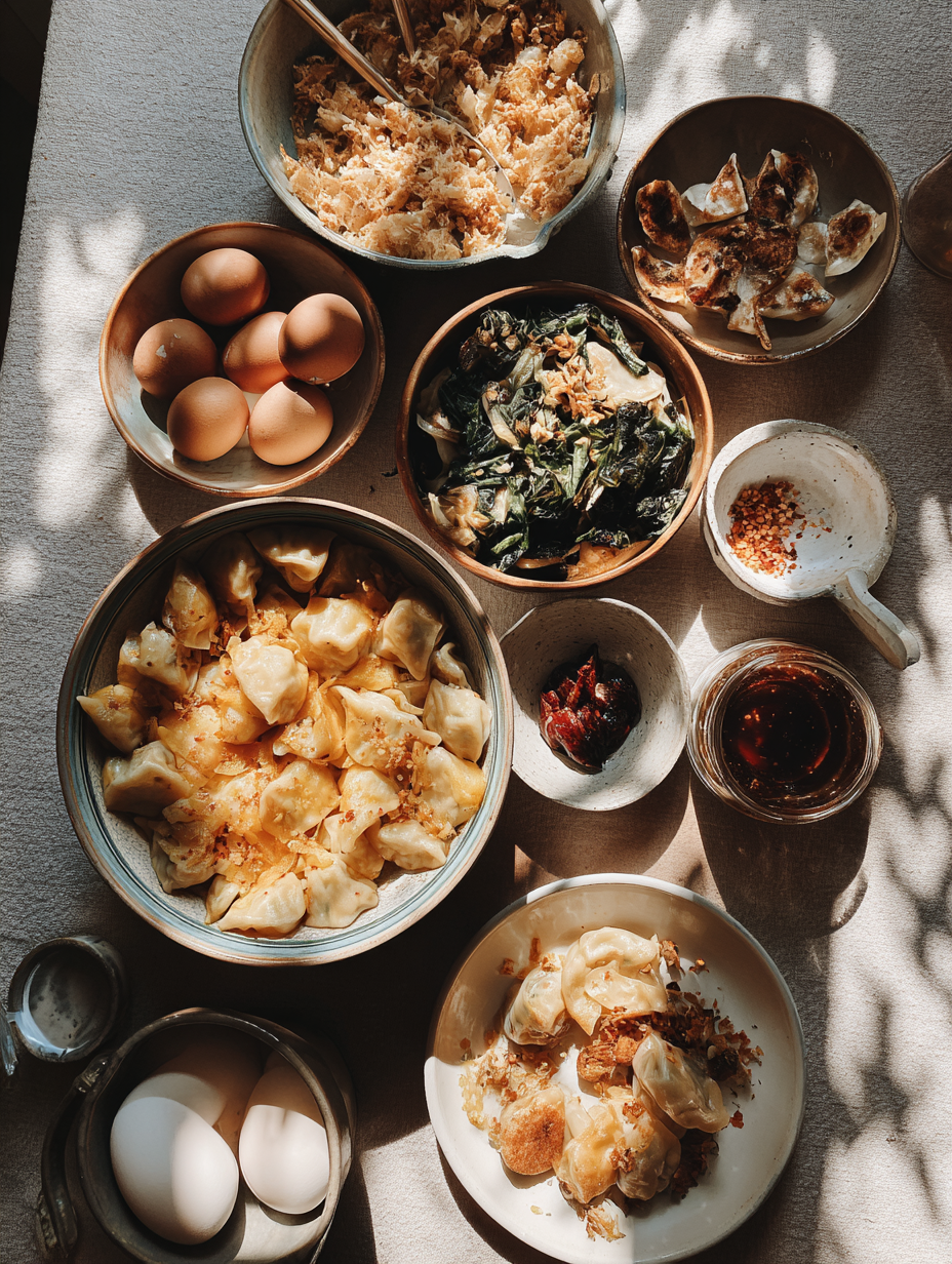Ingredients for One Pan Coconut Curry Dumpling Bake Recipe Easy Lunch