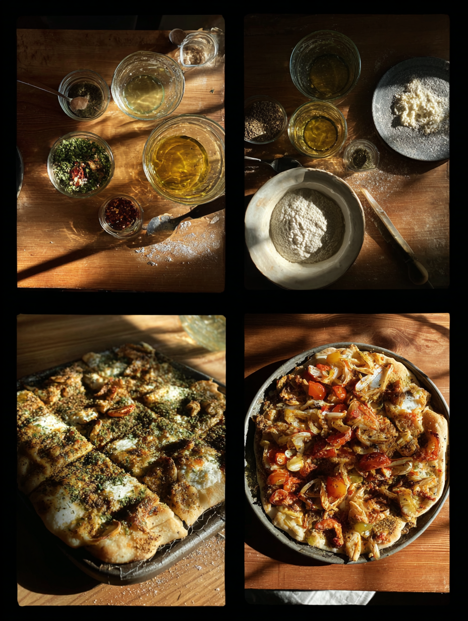 Steps for Zaatar Chicken Flatbread Recipe Middle Eastern Lunch