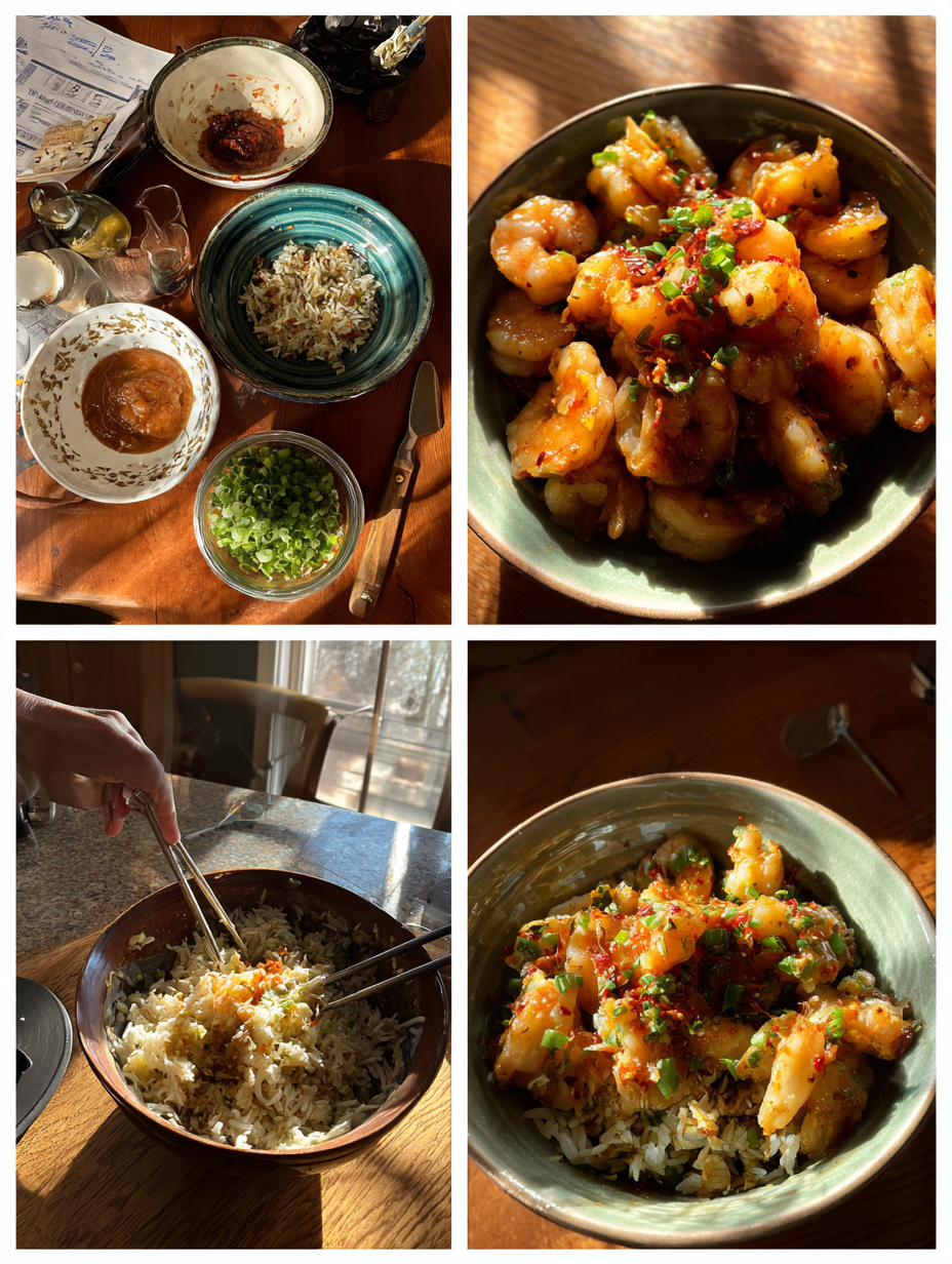 Steps for Bang Bang Shrimp Rice Bowl Recipe Easy Spicy Lunch