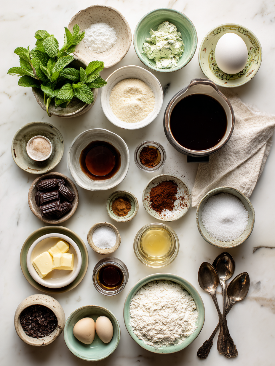 Ingredients for Indulge in the Refreshing Blend of Chocolate Mint Iced Coffe
