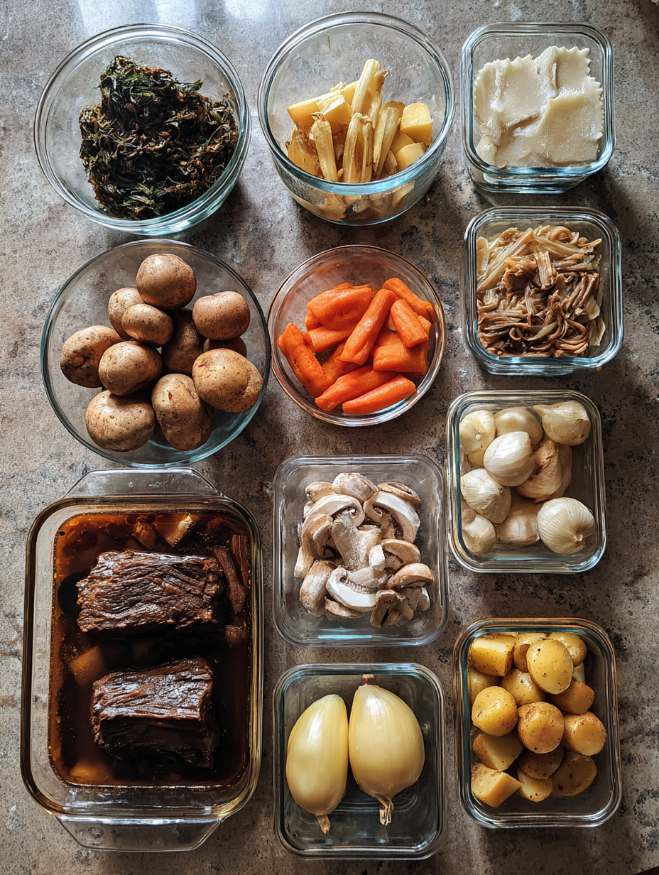 Ingredients for Old-Fashioned Slow-Cooked Beef Stew