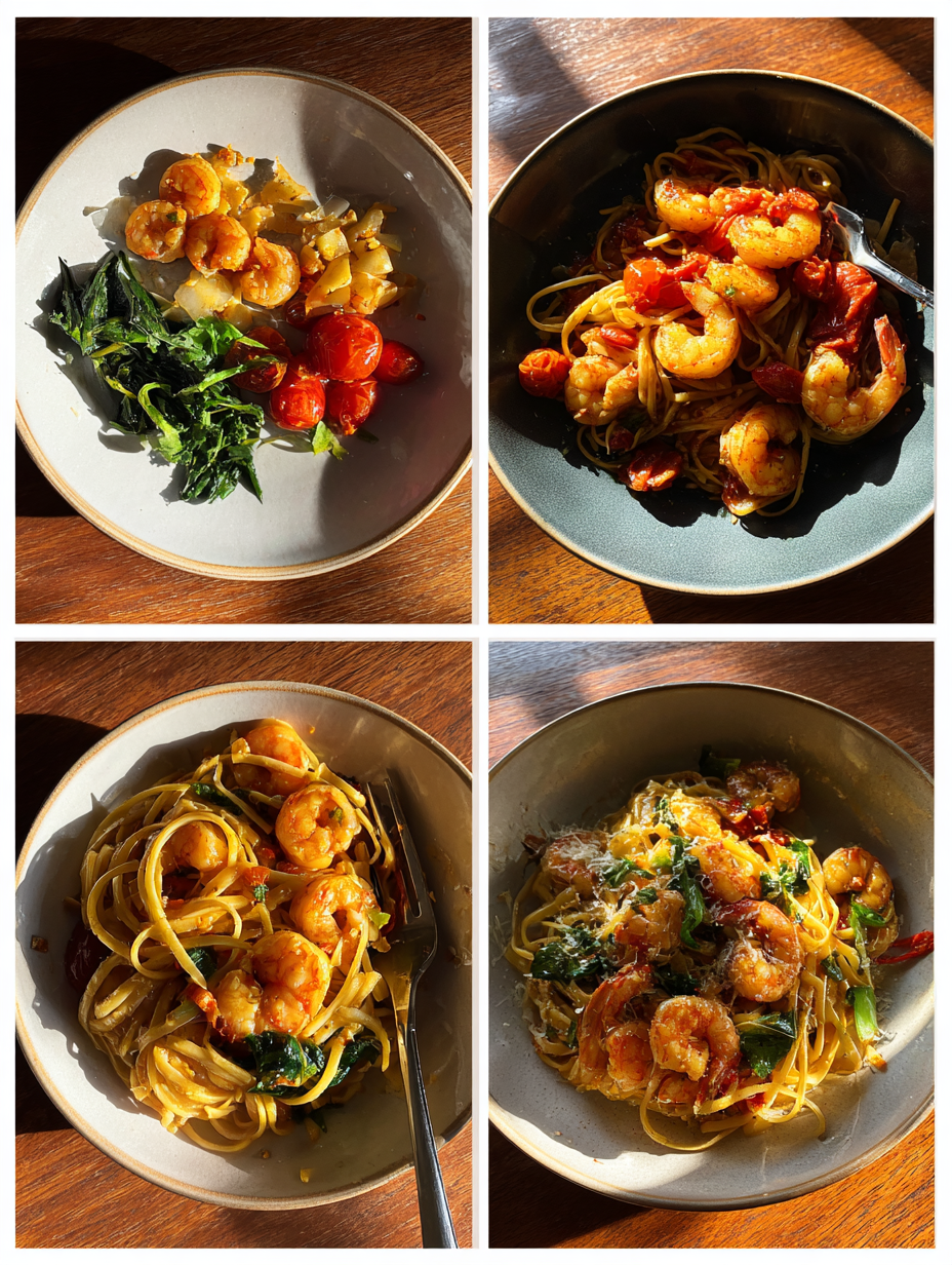 Steps for Honey Garlic Butter Shrimp Pasta Recipe 30 Minute Dinner