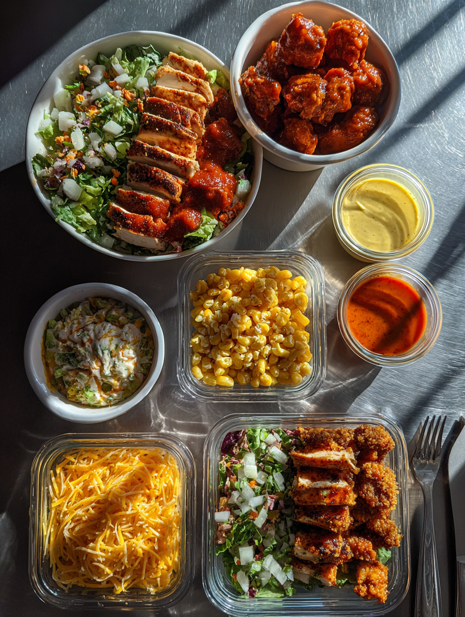 Ingredients for Buffalo Chicken Bowls Perfect for Meal Prep