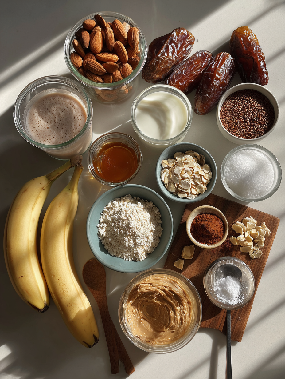 Ingredients for Decadent Delight Chocolate Peanut Butter Smoothie Recipe Pro