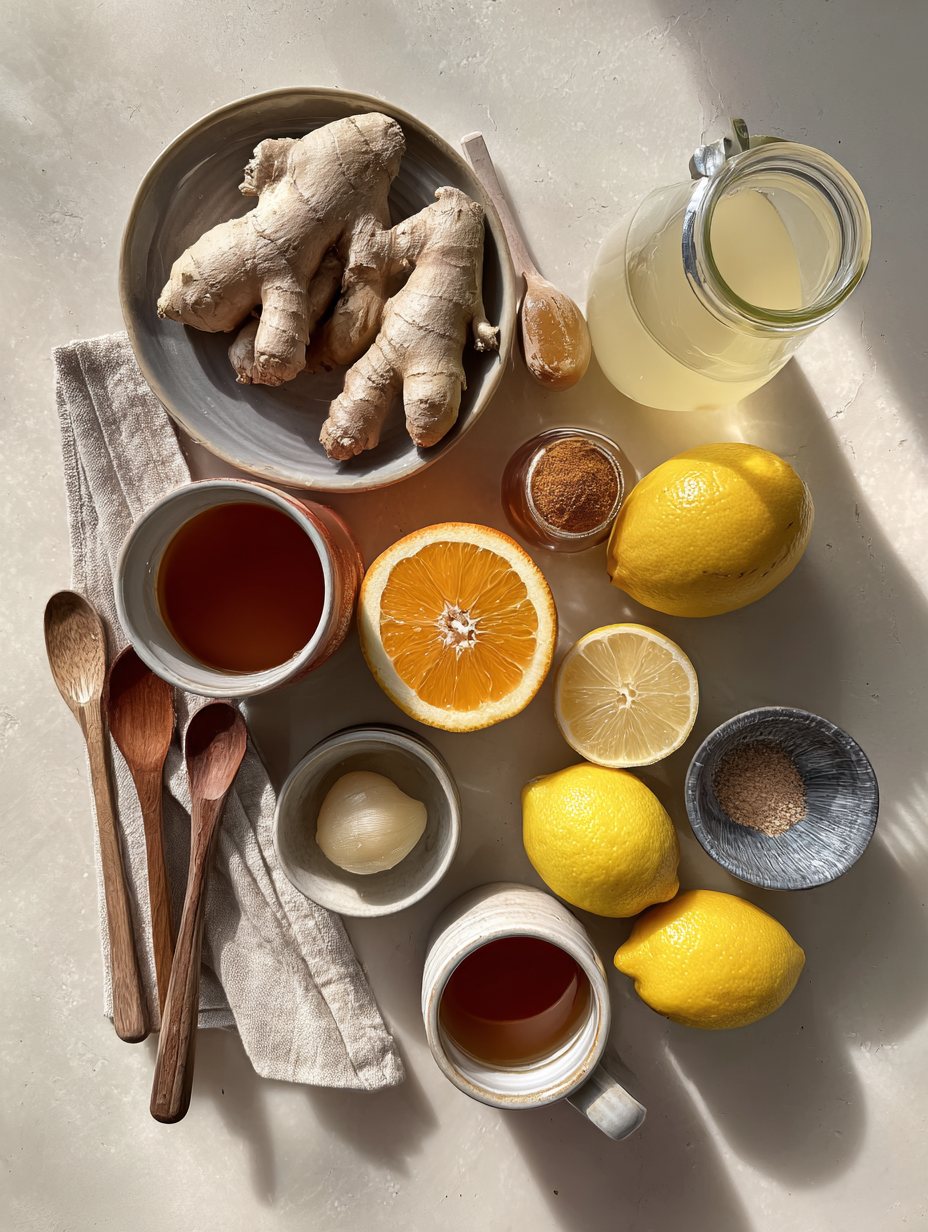 Ingredients for Yuzu Lemonade Recipe Japanese Citrus Drink