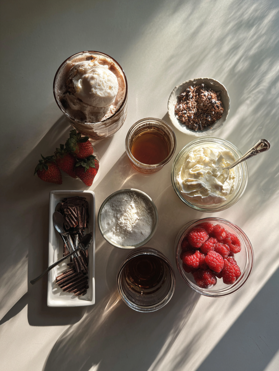 Ingredients for Raspberry Dirty Soda Recipe Berry Cream Soda