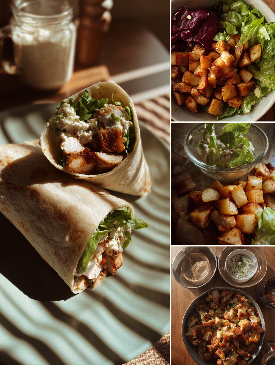 Steps for Cottage Cheese Ranch Wrap Recipe High Protein Lunch