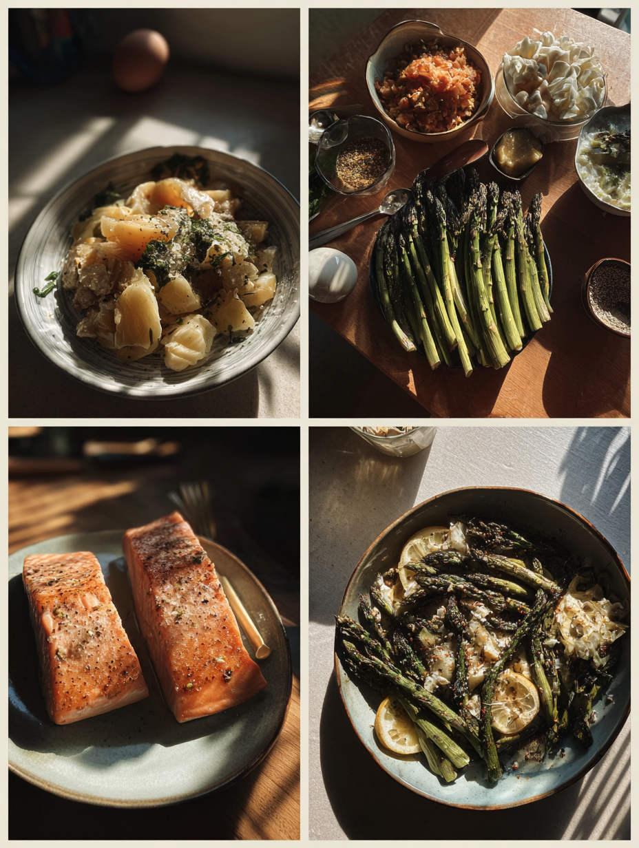 Steps for One Pan Garlic Butter Salmon Asparagus Recipe