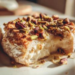 Baked Brie with Pistachio Honey Recipe Easy Appetizer