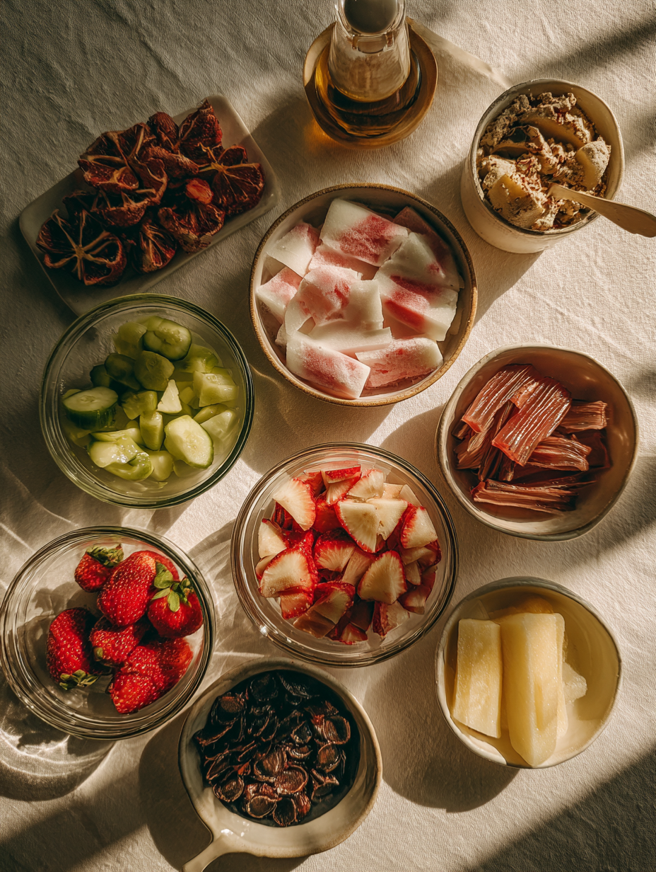 Ingredients for Frozen Hibiscus Agua Fresca Recipe Mexican Slushie