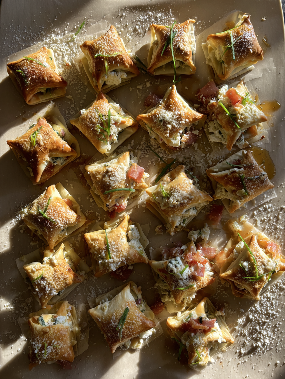 Ingredients for Air Fryer Spanakopita Bites Recipe Greek Appetizer