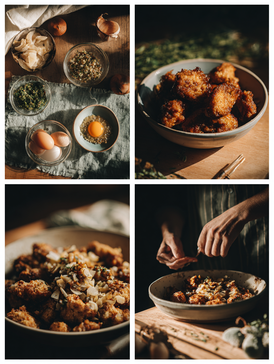 Steps for Caramelized Honey Garlic Chicken Bites