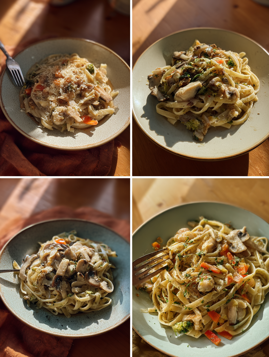 Steps for Truffle Garlic Mushroom Pasta Delight