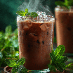 Indulge in the Refreshing Blend of Chocolate Mint Iced Coffe