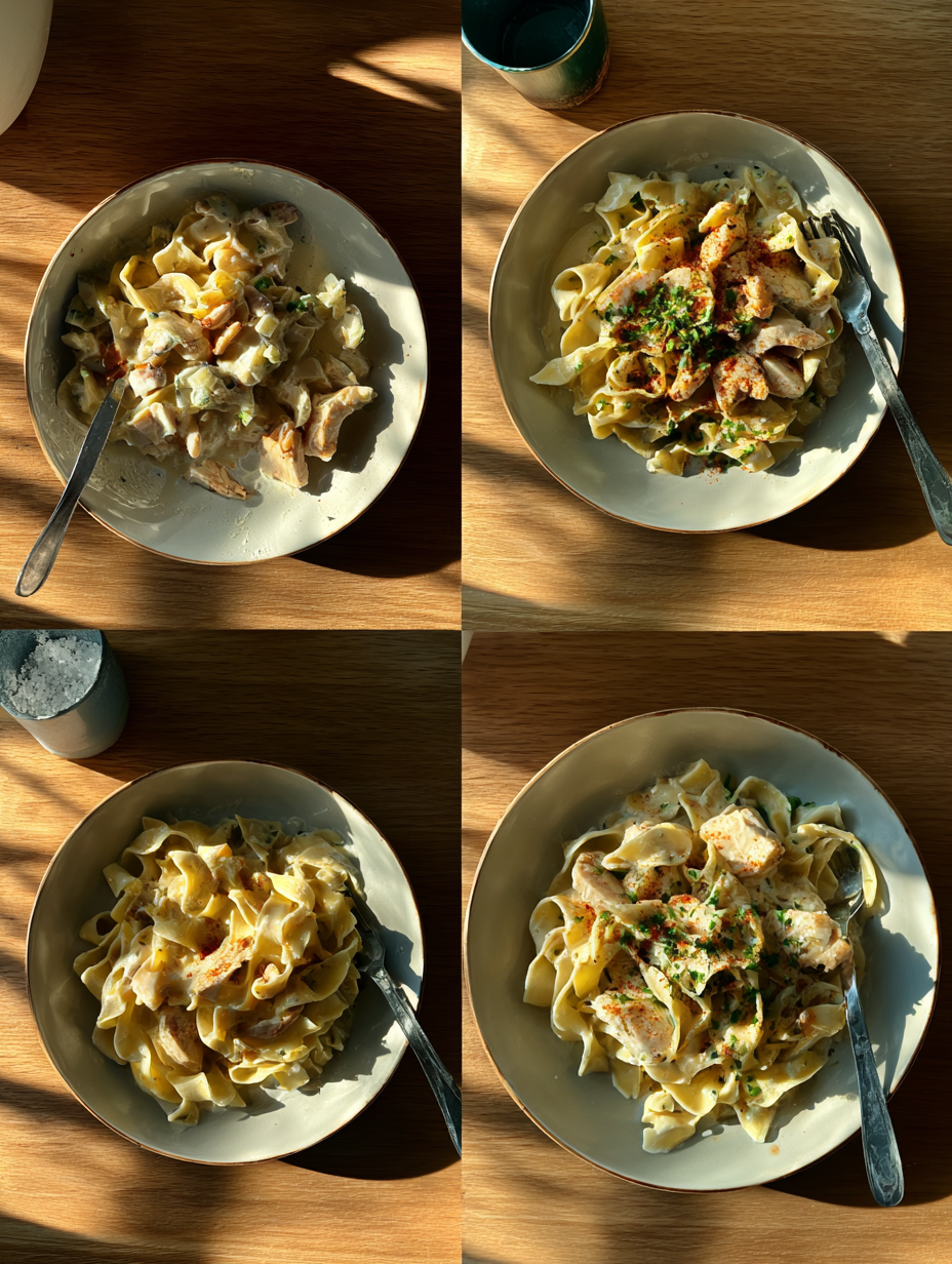 Steps for Classic Sunday Chicken Alfredo Fettuccine