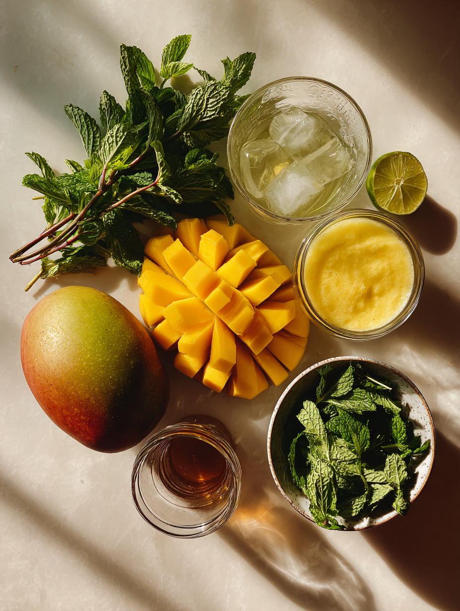 Ingredients for Mango Slushie Recipe A Tropical Escape in a Glass