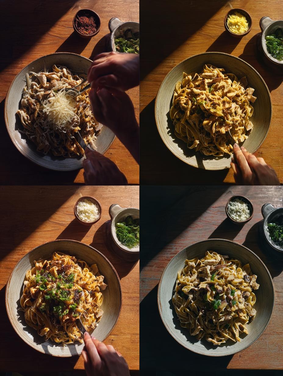 Steps for Quick Weeknight Chicken Alfredo Skillet