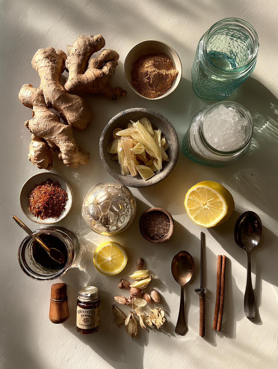 Ingredients for Yuzu Slushie Recipe Japanese Citrus Frozen Drink